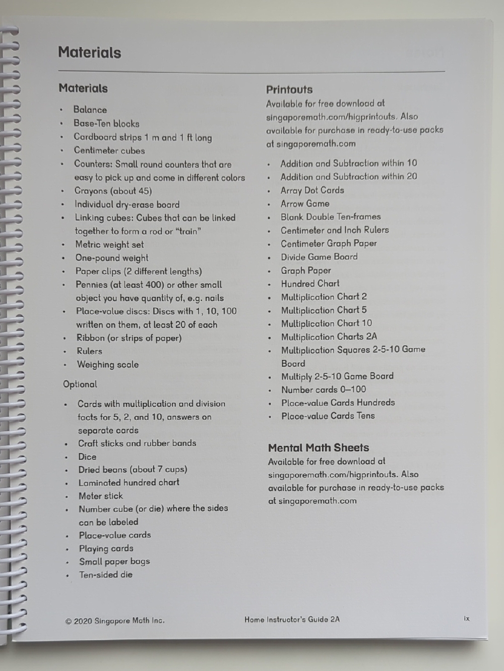Dimensions Math Home Instructor’s Guide 2A - Picture 4 of 7